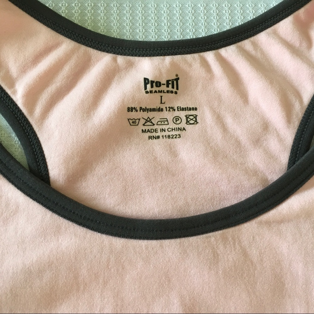Pink Racerback athletic top - L - Picture 3 of 3